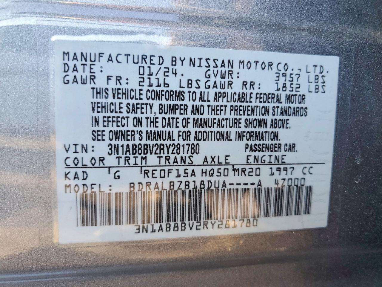 2024 Nissan Sentra s