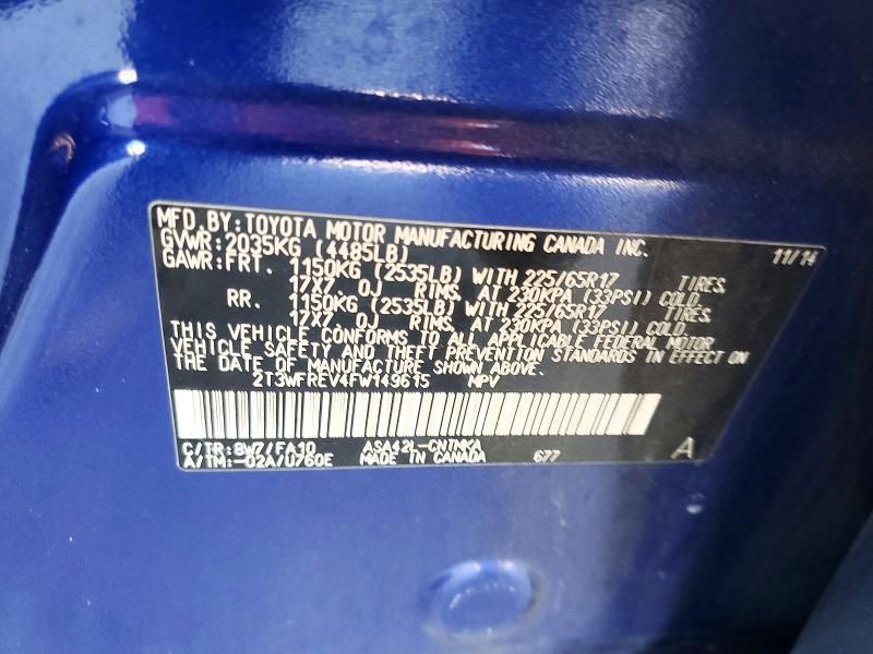 2015 Toyota Rav4 xle