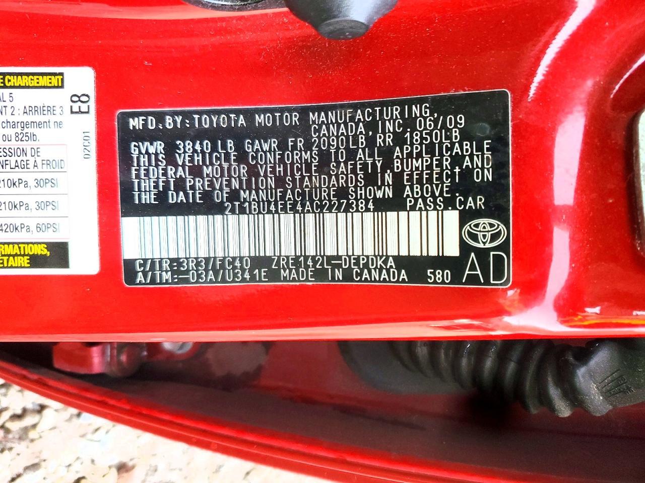 2010 Toyota Corolla Base