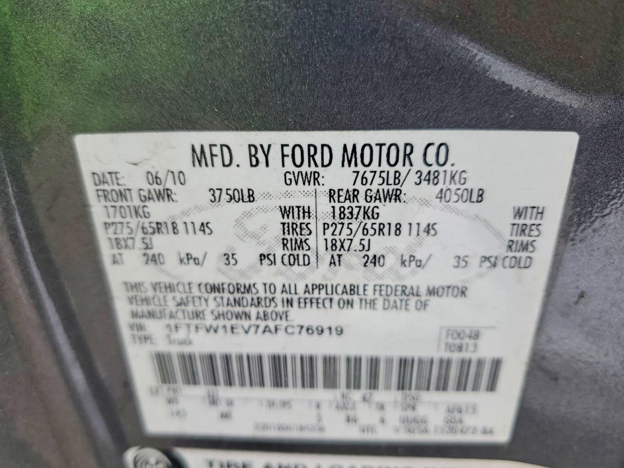 2010 Ford F150 Supercrew