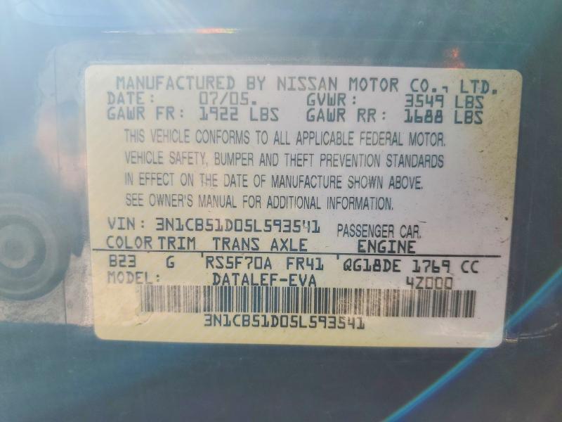 2005 Nissan 2005 Niss Sentra 1.8