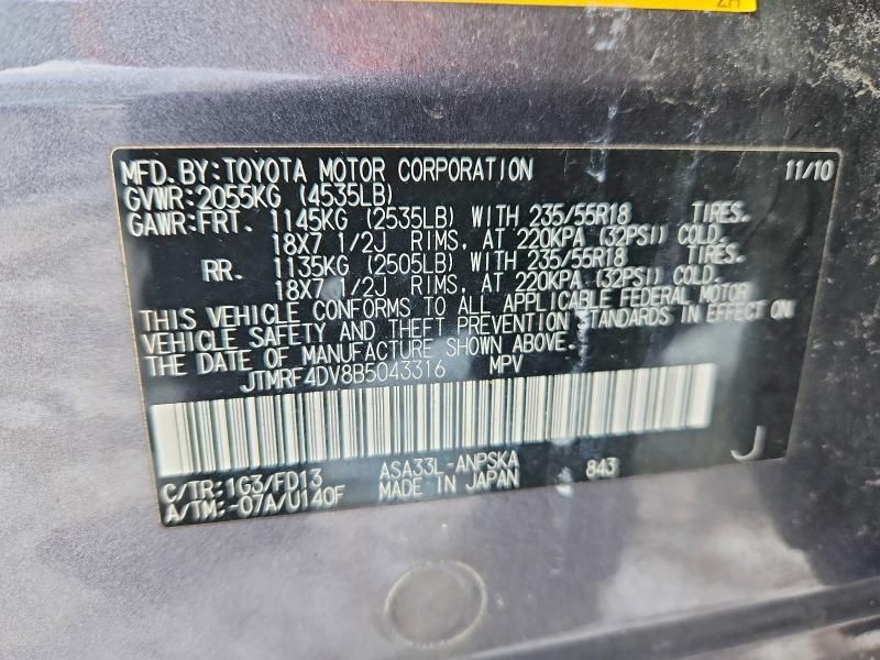 2011 Toyota Rav4 Sport