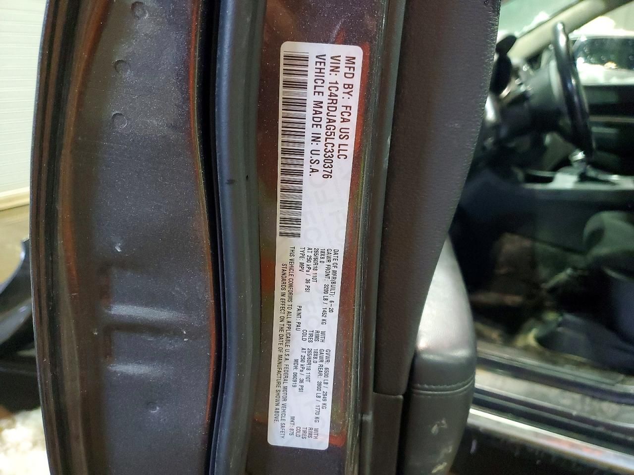 2020 Dodge Durango sxt