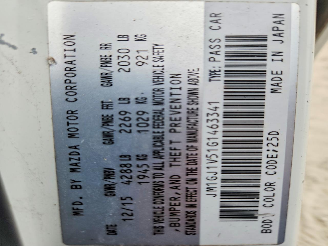 2016 Mazda 6 Touring