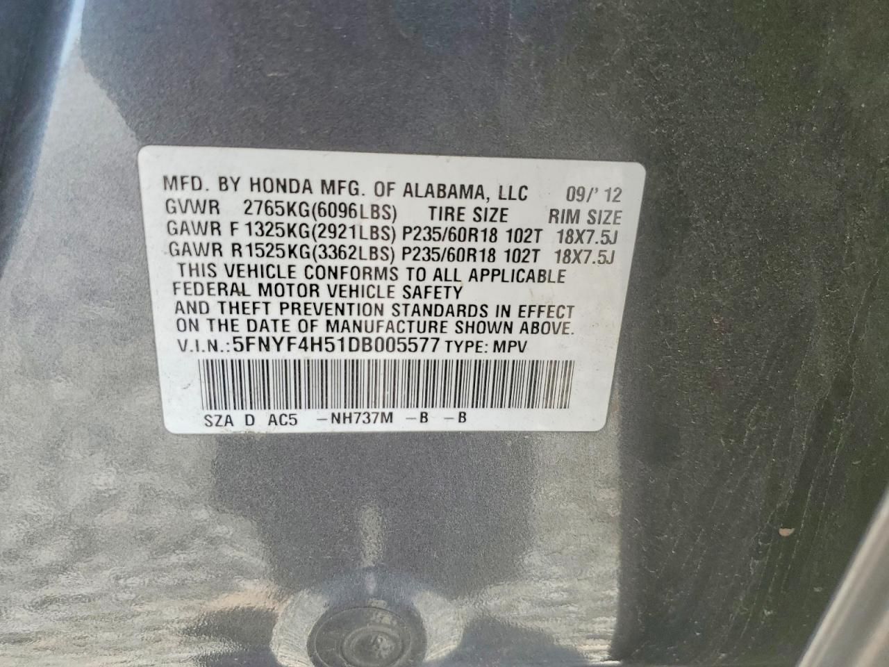 2013 Honda Pilot exl