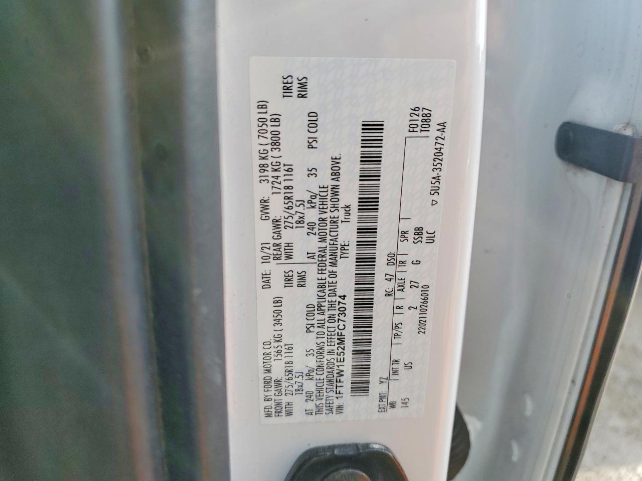 2021 Ford F150 Supercrew