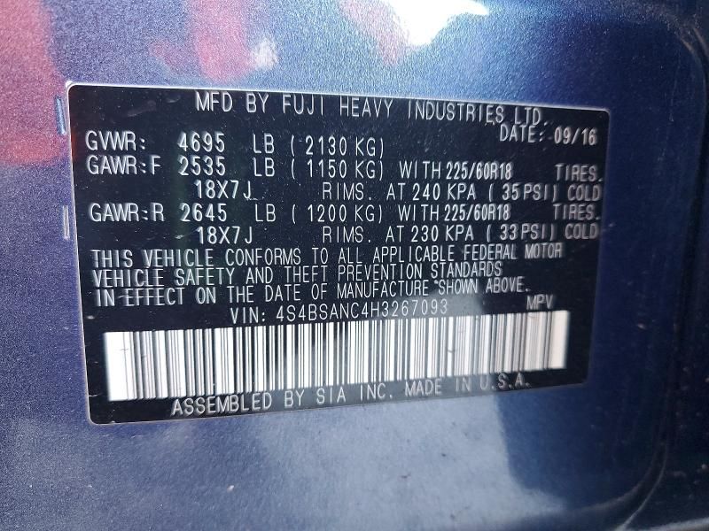 2017 Subaru Outback 2.5i Limited