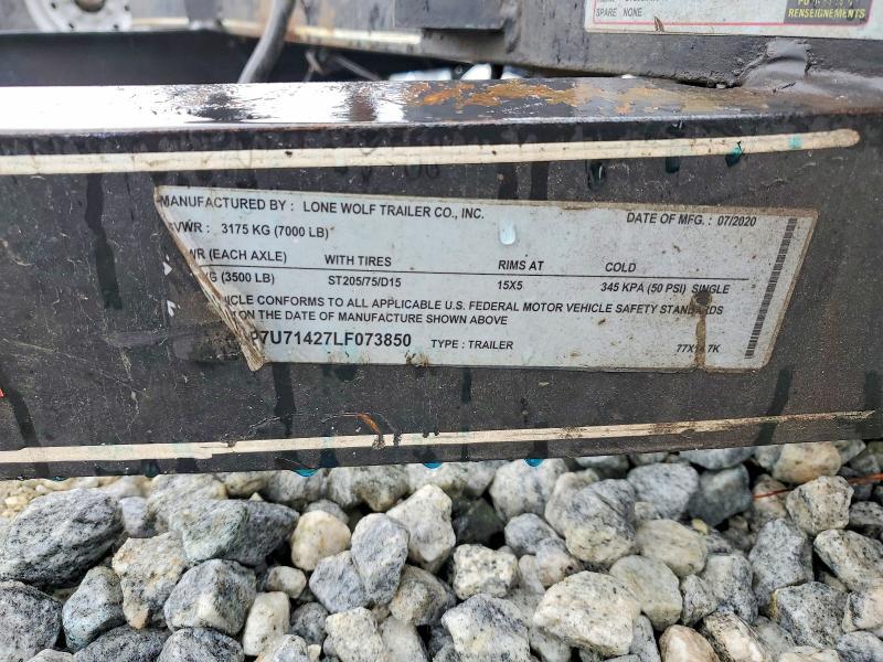 2020 Lone Wolf 77x14 Utility Trailer