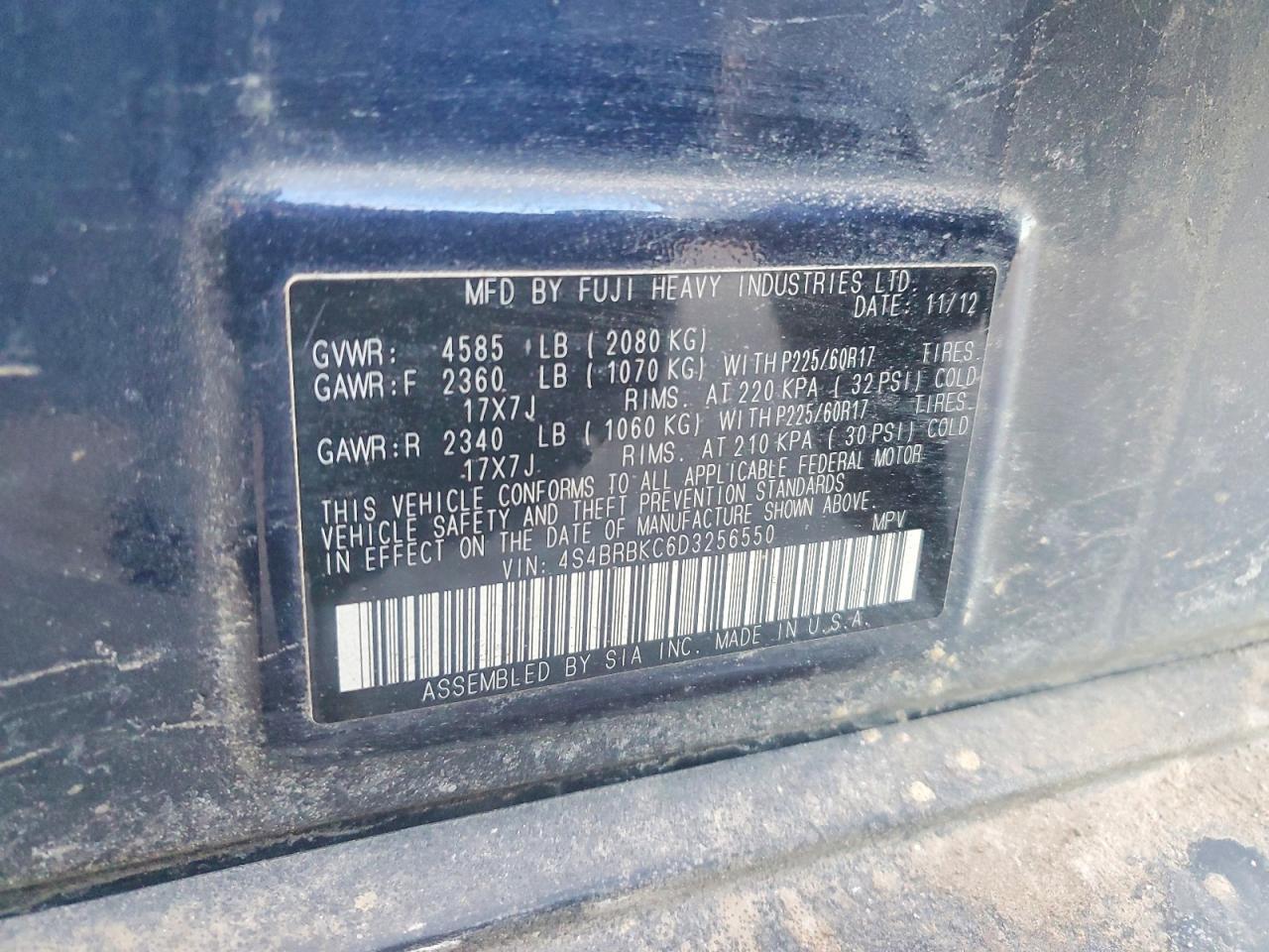 2013 Subaru Outback 2.5i Limited