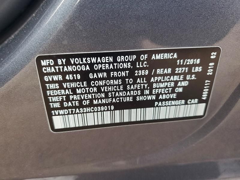 2017 Volkswagen Passat R-line