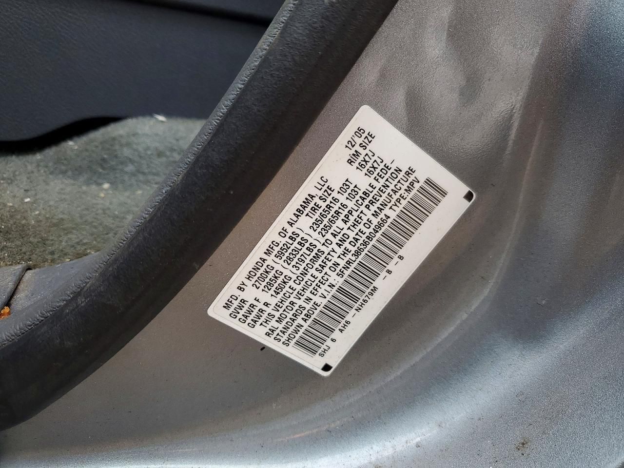 2006 Honda Odyssey exl