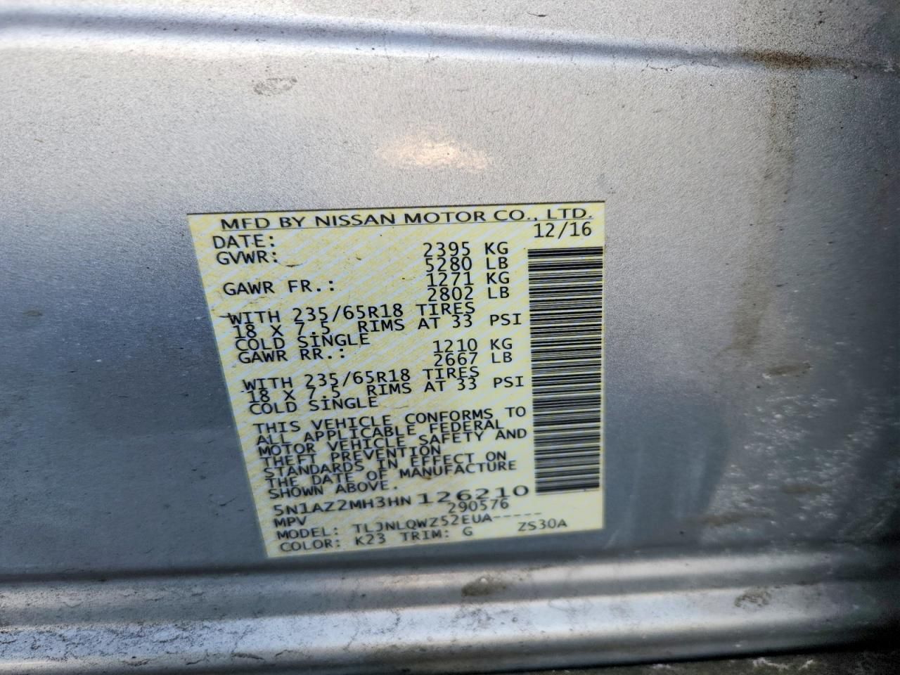 2017 Nissan Murano s