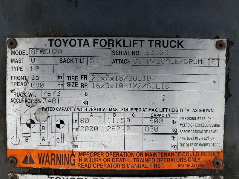 2014 Toyota Forklift-order Picker