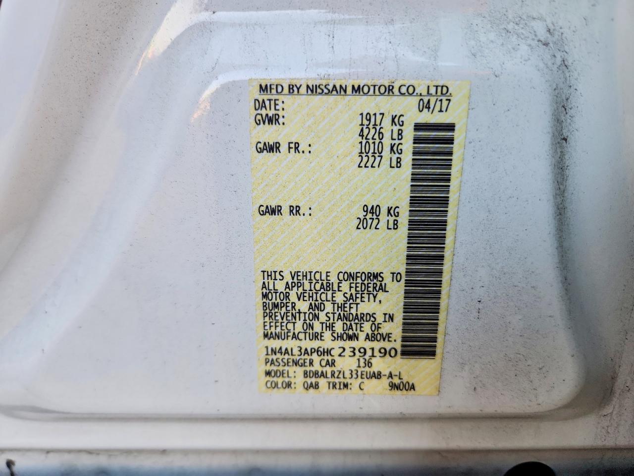 2017 Nissan Altima 2.5