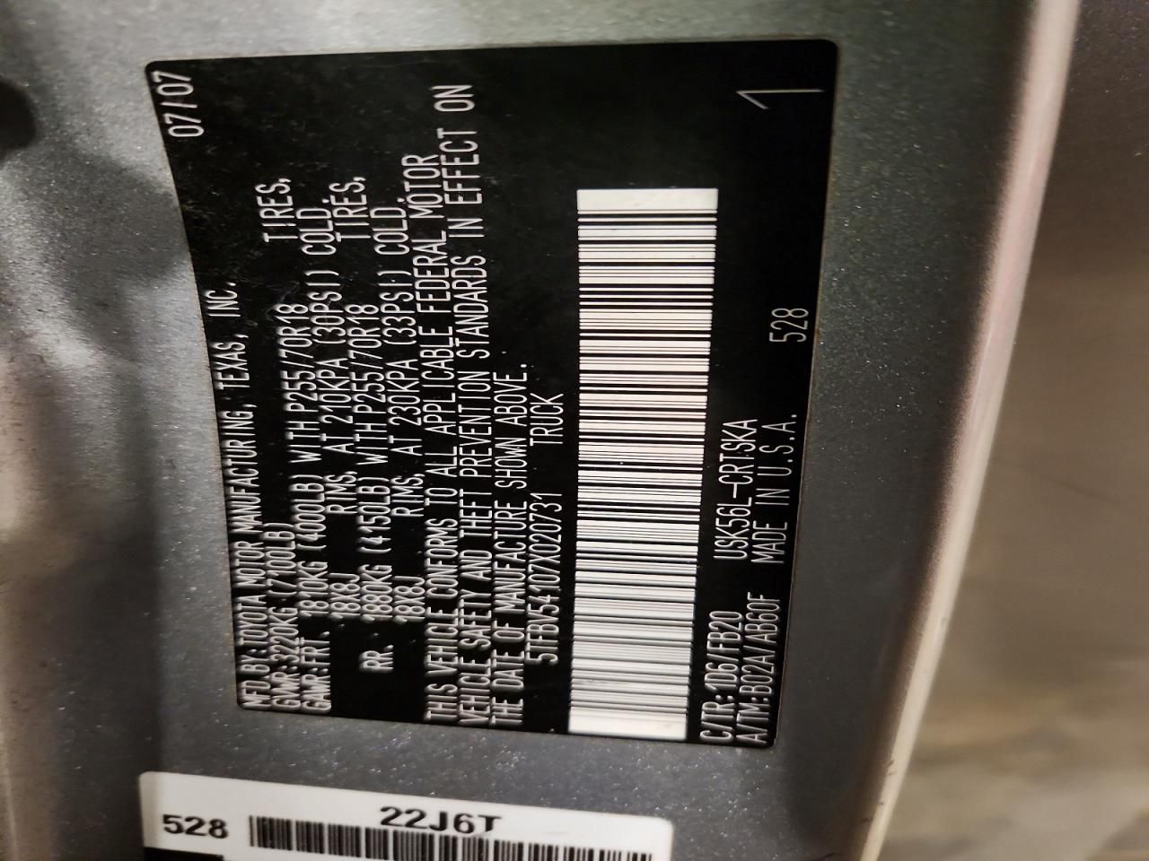 2007 Toyota Tundra Double Cab SR5