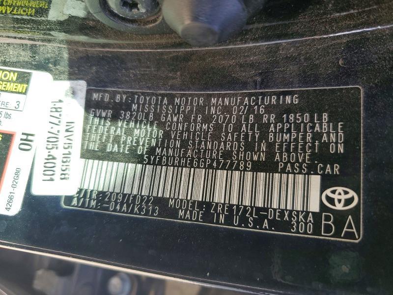 2016 Toyota Corolla s Plus