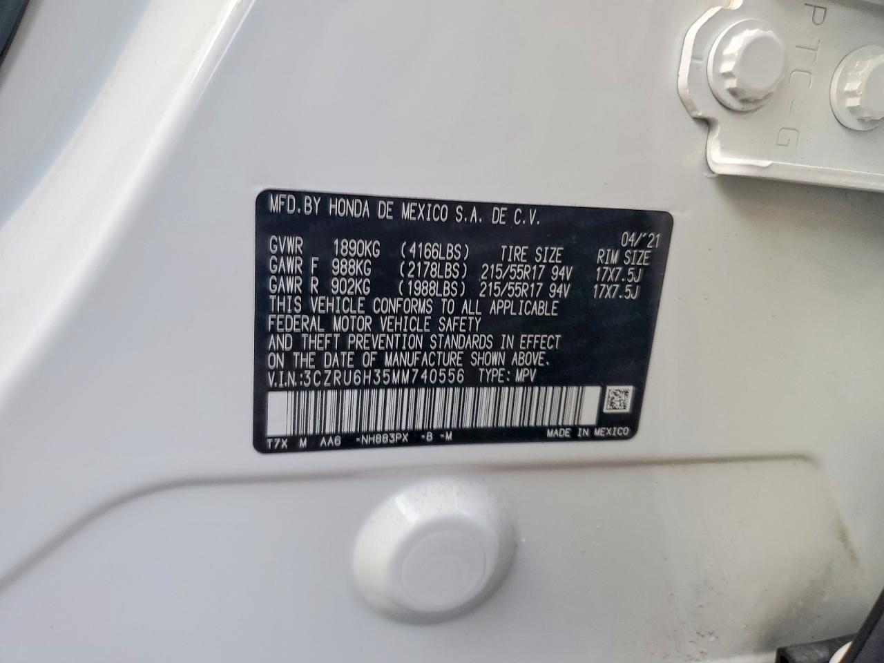 2021 Honda Hr-v lx
