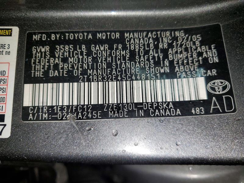2005 Toyota Corolla s