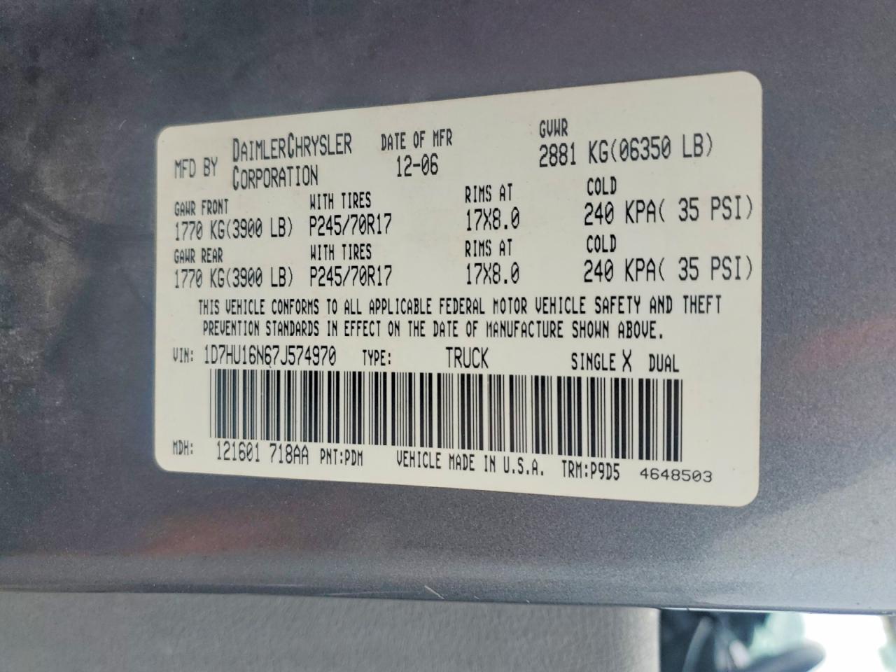 2007 Dodge RAM 1500 ST