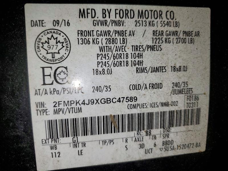 2016 Ford Edge sel