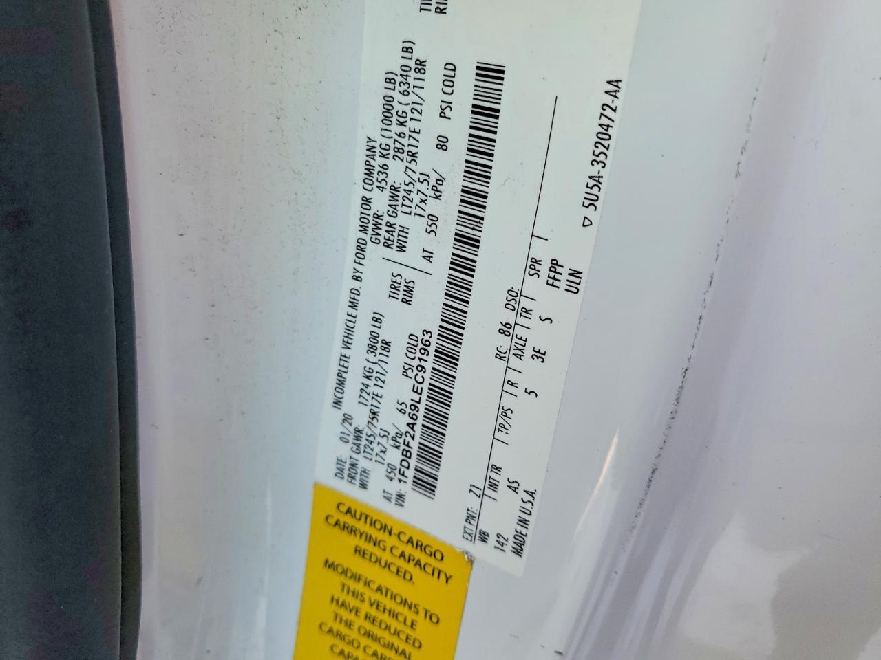 2020 Ford F250 Super Duty Utility / Service Truck