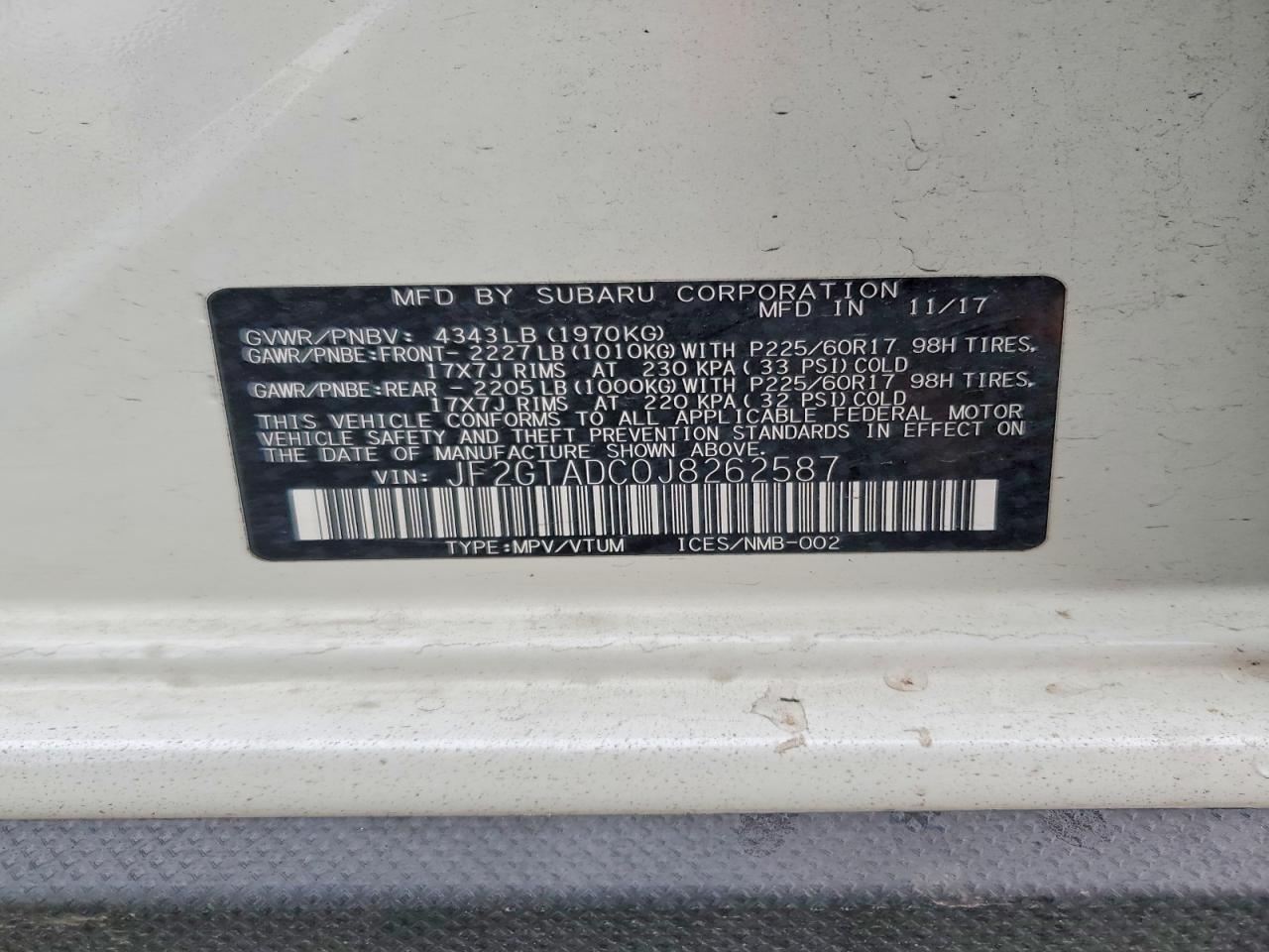 2018 Subaru Crosstrek Premium