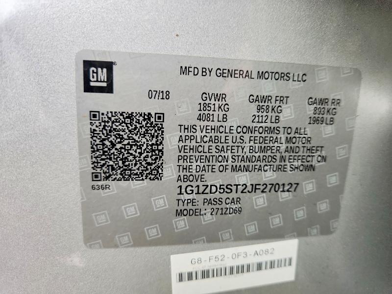 2018 Chevrolet Malibu lt