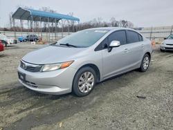 Honda Civic salvage cars for sale: 2012 Honda Civic lx