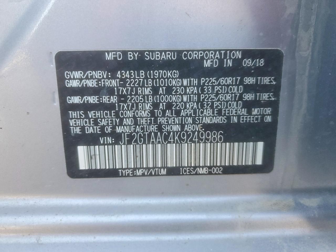 2019 Subaru Crosstrek