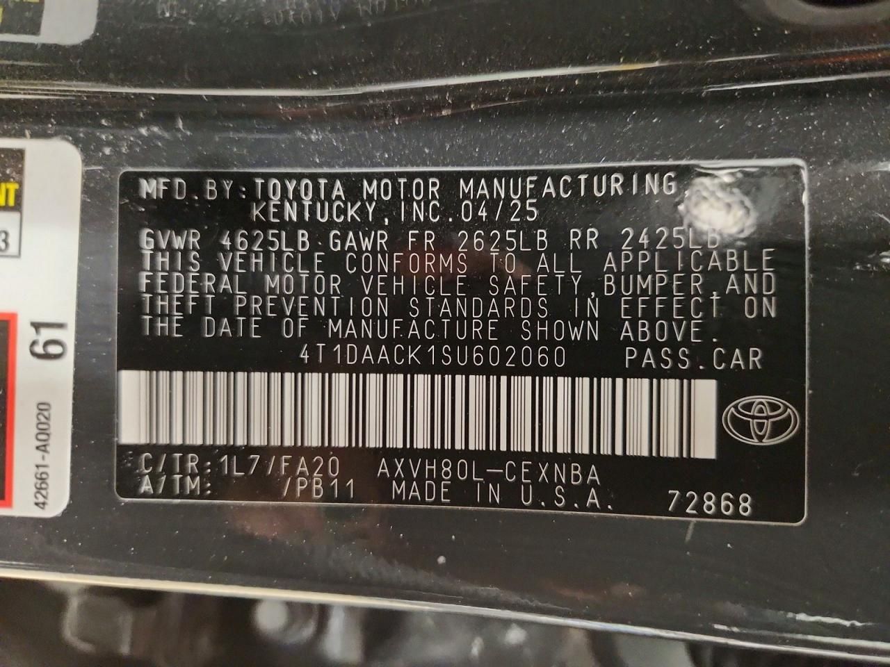 2025 Toyota Camry xse