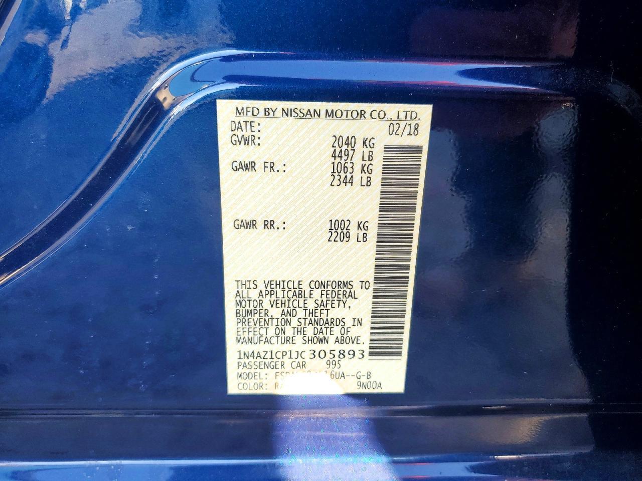 2018 Nissan Leaf s