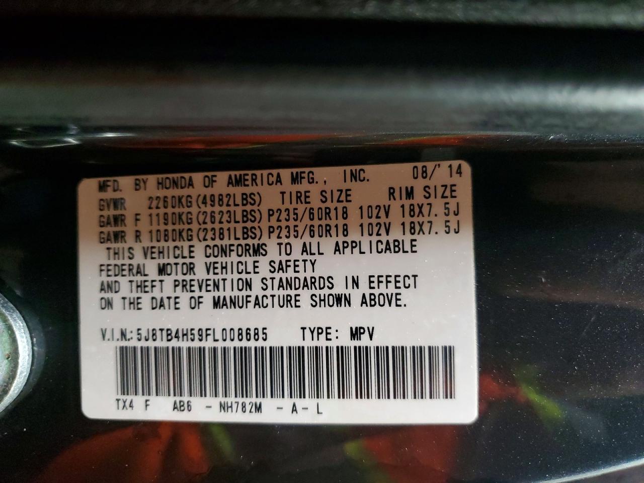 2015 Acura Rdx Technology