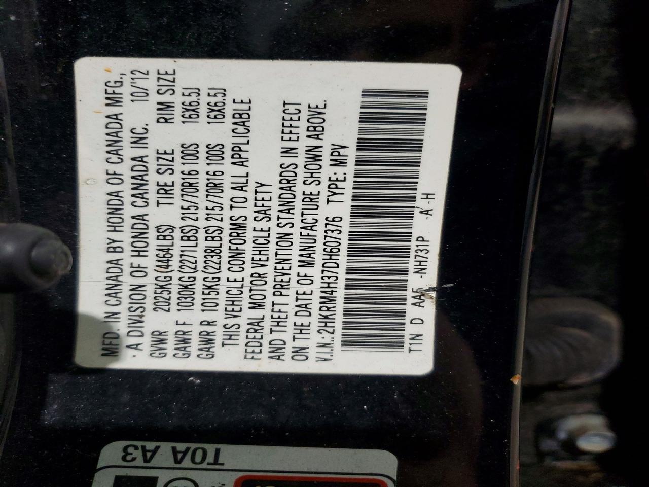 2013 Honda Cr-v lx