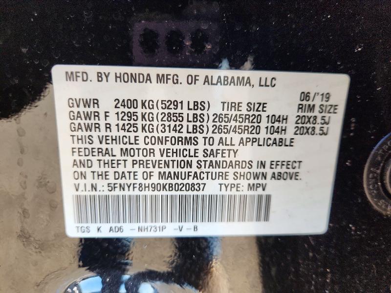 2019 Honda Passport Touring