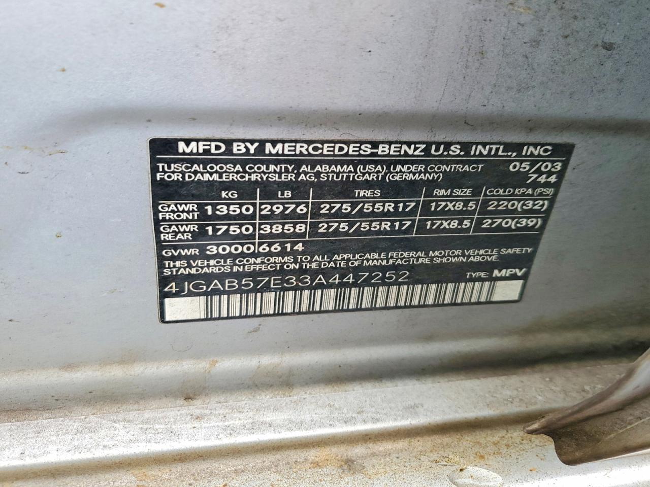 2003 Mercedes-Benz Ml 350