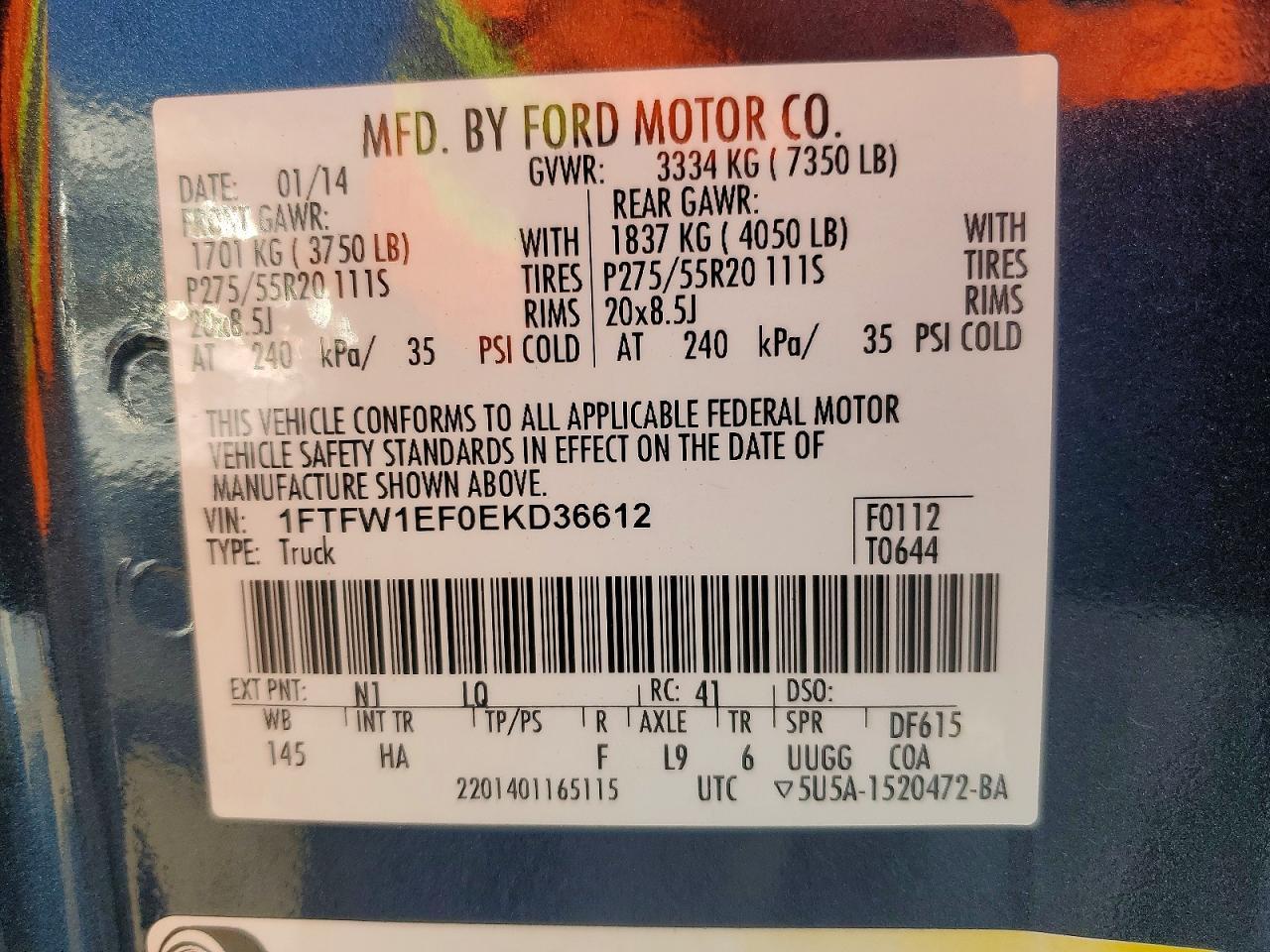 2014 Ford F150 Supercrew