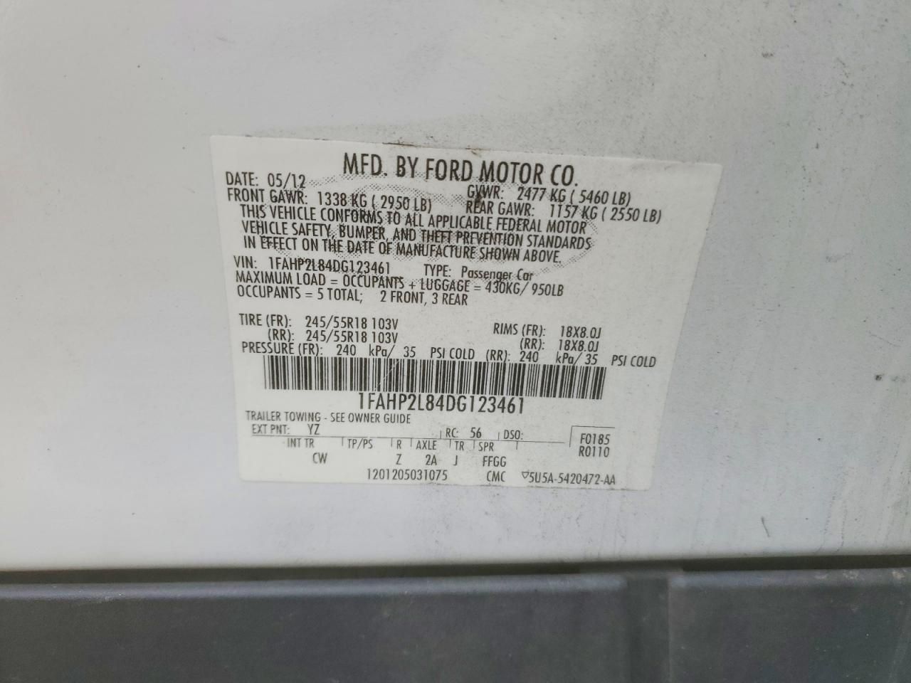 2013 Ford Taurus Police Interceptor