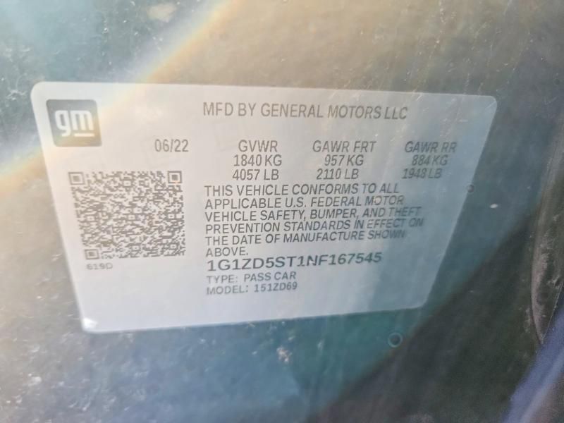 2022 Chevrolet Malibu lt