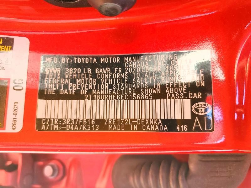 2014 Toyota Corolla l