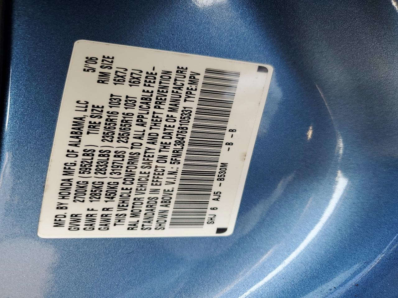2006 Honda Odyssey ex
