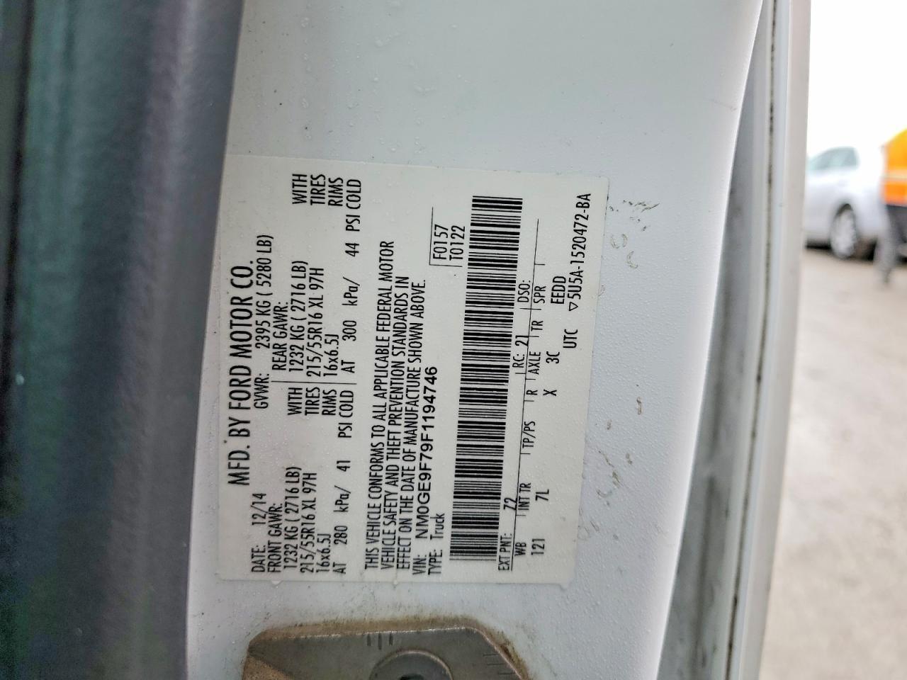 2015 Ford Transit Connect xlt