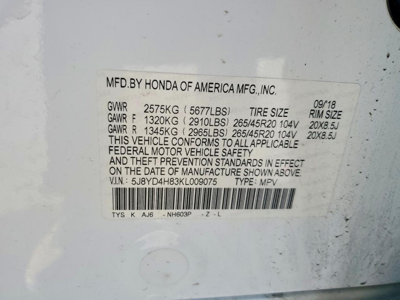 2019 Acura Mdx Advance