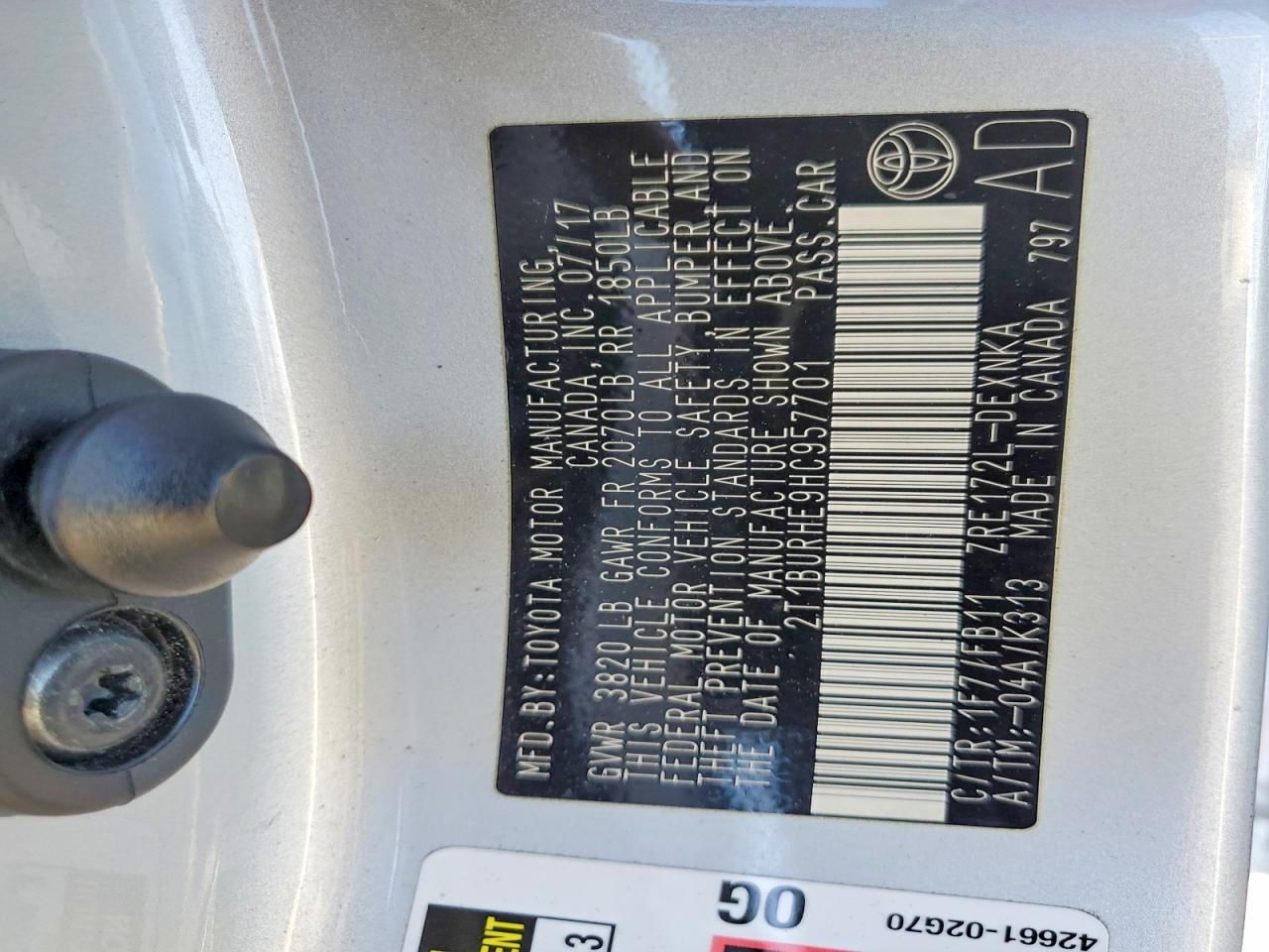 2017 Toyota Corolla l