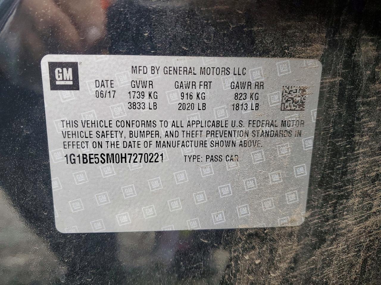 2017 Chevrolet Cruze lt