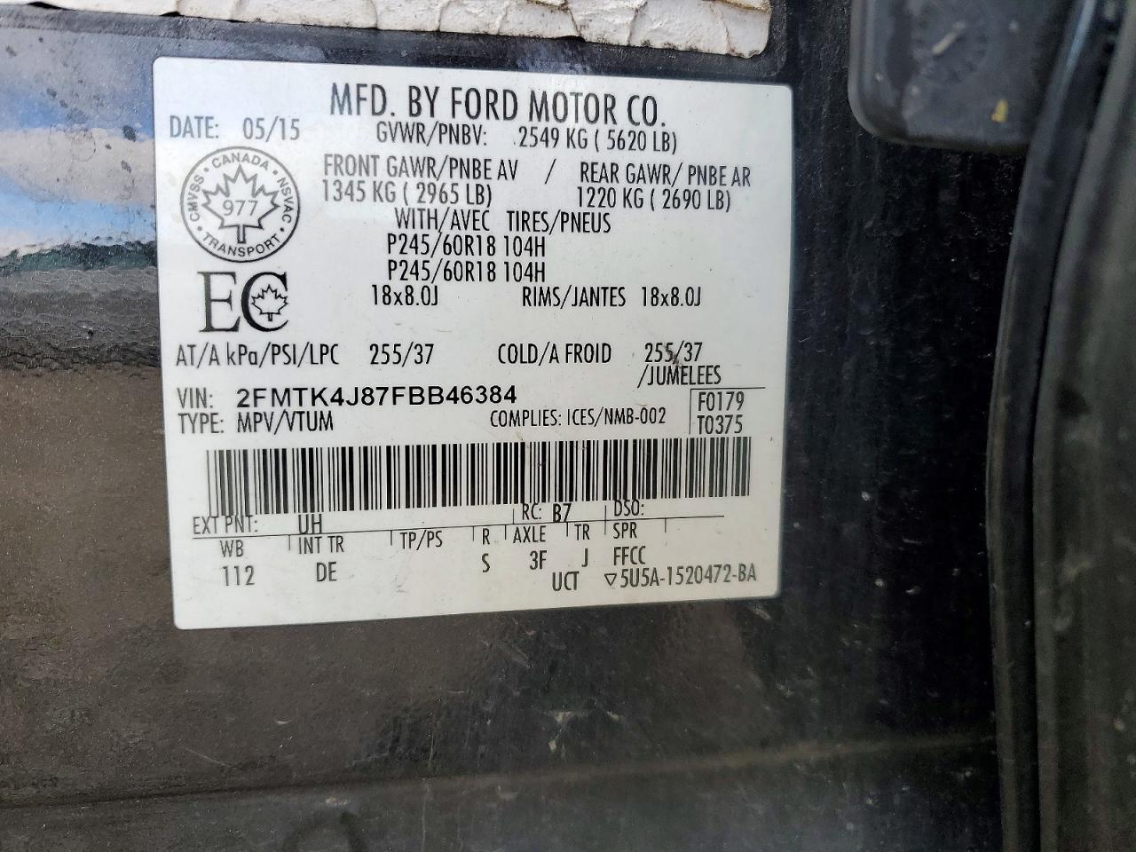 2015 Ford Edge sel