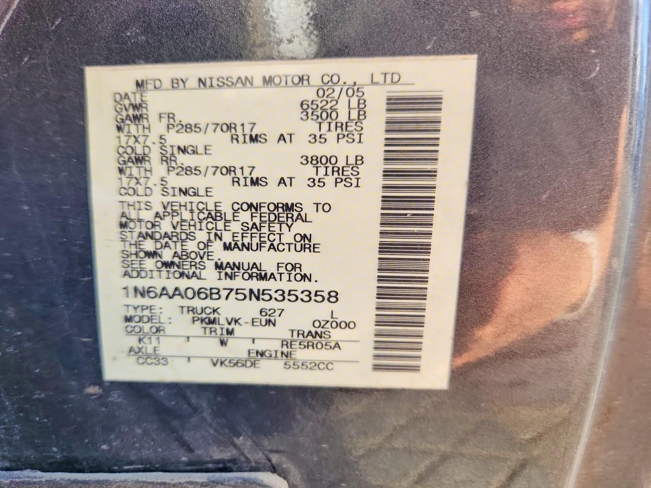 2005 Nissan Titan XE