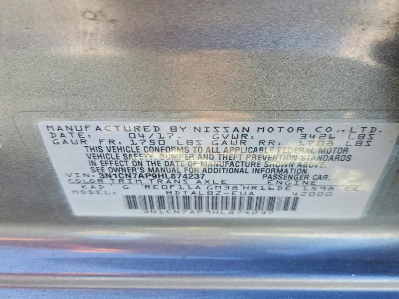 2017 Nissan Versa 1.6 sv