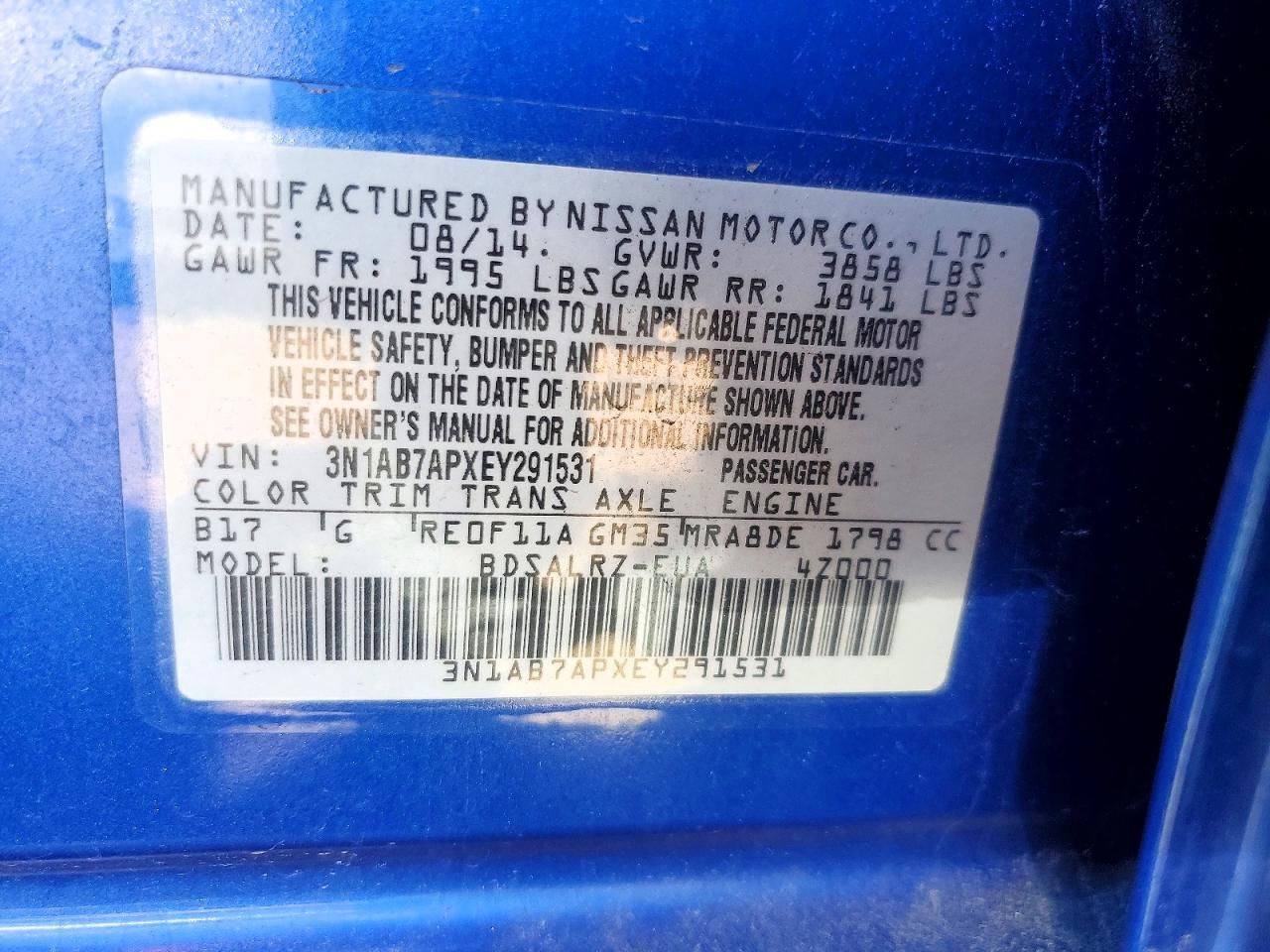 2014 Nissan Sentra s