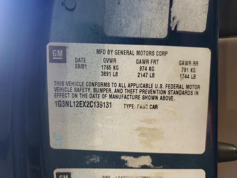 2002 Oldsmobile Alero gl