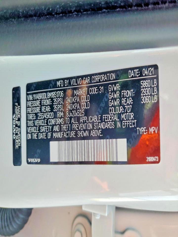 2021 Volvo Xc60 T8 Recharge Inscription